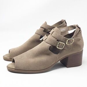 Koolaburra by UGG Sophy Suede Peep-Toe Booties.